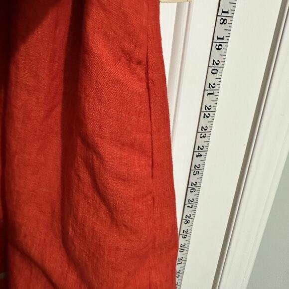 Coldwater Creek Jacket Open Front Jacket Orange Linen Blazer Size 16 New - Picture 4 of 9